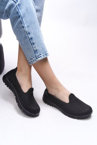 Riccon Kadın Siyah Ortopedik Sneaker 0012801