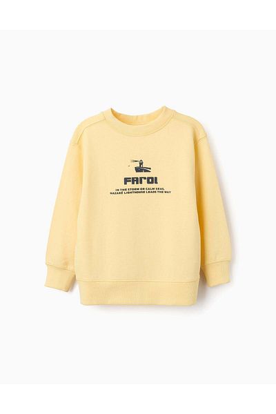 Ziddy Printed Sweatshirt for Boys 'Lighthouse', Yellow