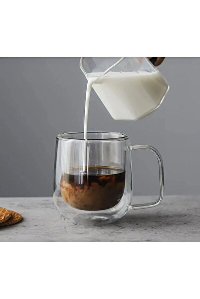 Janset 2Pcs Double Wall 250ml Mug,Tea Coffee Mug Cup