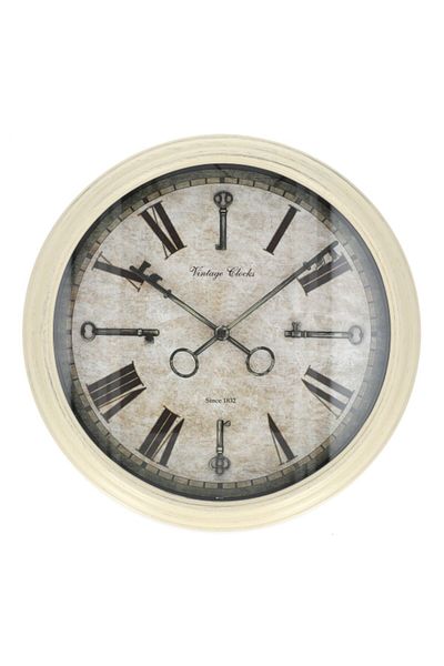 Atmosphera Elegant and Modern Key Design Round Wall Clock 39cm