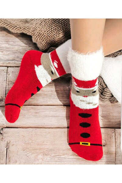Happy Body Noel Çorapları 1'li Özel Kutulu Unisex Süper Kalın Tüylü Ve Yumuşa...