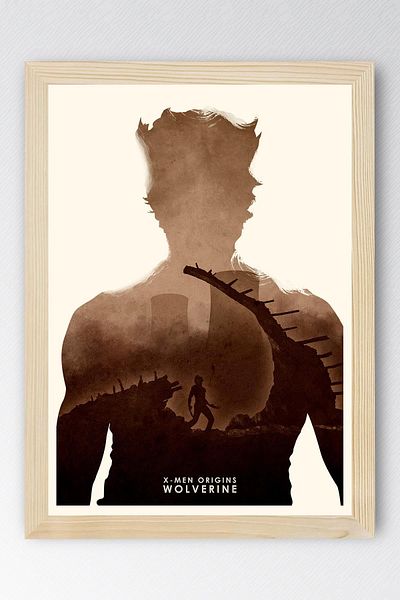 Saturn Pictură înrămată X-Men Wolverine - Pictură poster film Marvel