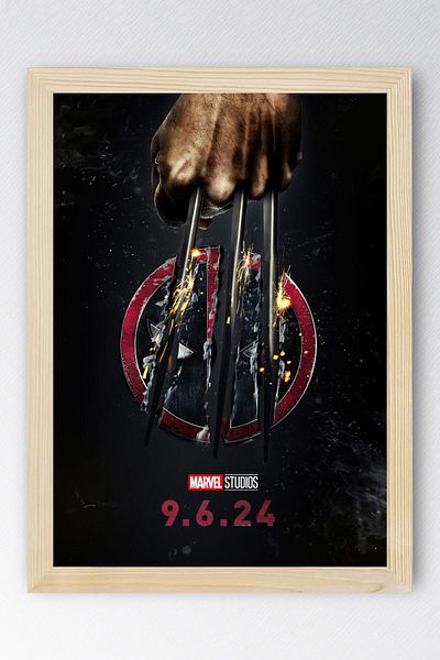Saturn X-Men Deadpool Framed Painting - Marvel Movie Poster Painting