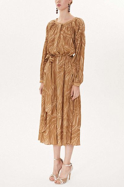 SOCIETA Gathered Midi Dress 93401