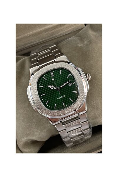 QAYYO Stylish Calendar Men's Wrist Watch with Steel Band