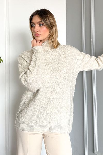ModaPlaza Pulover de damă pe jumătate pescar 7332