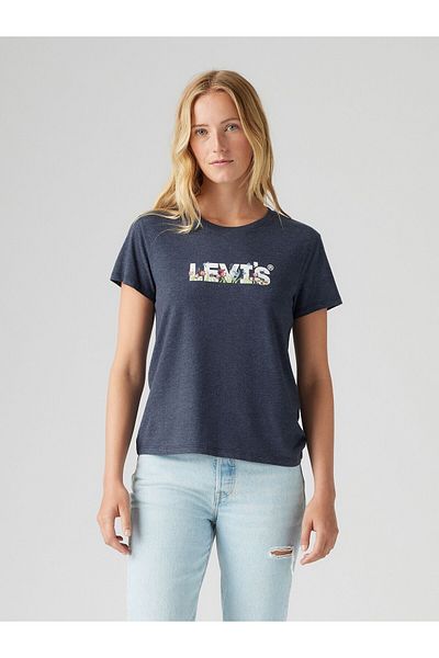 Levi's TRIOC PERFECT DE FEMEI CU LOGO CU MOTIV DE FLORI ALBASTRU ÎNCHIS 17369-3016