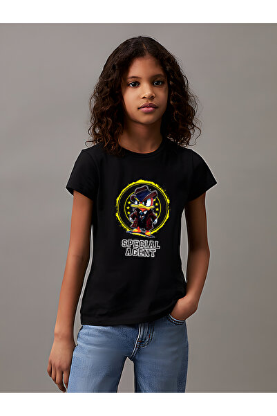 uyguntarz Tricou din bumbac imprimat cu rață pentru copii