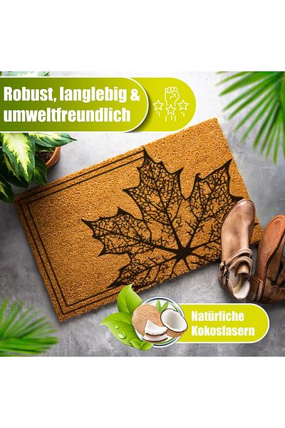 Decovetro ® Kokosmatte Fußmatte | 40x60 cm | 100% natürliche Kokosfasern