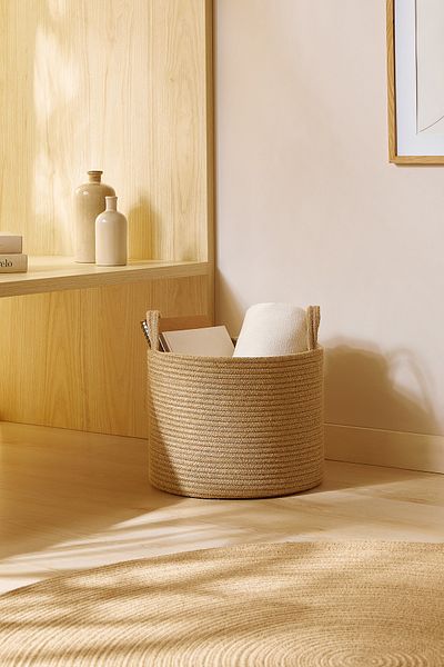 Ocean Home Textile 35x27 Interior Rufe Jucării Organizator Coș Depozitare Dulap frânghie iută