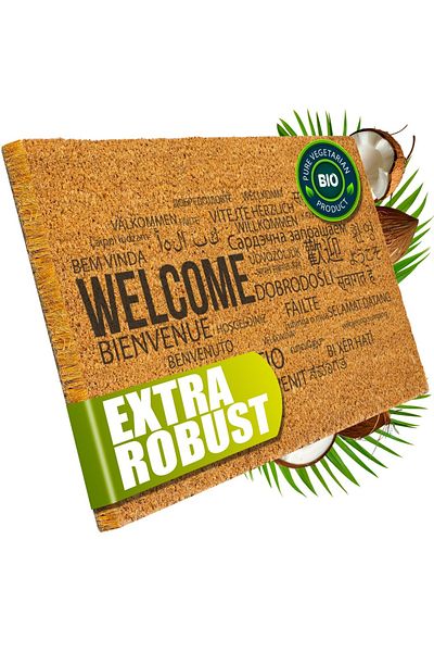 Decovetro ® Kokosmatte Fußmatte | 40x60 cm | 100% natürliche Kokosfasern
