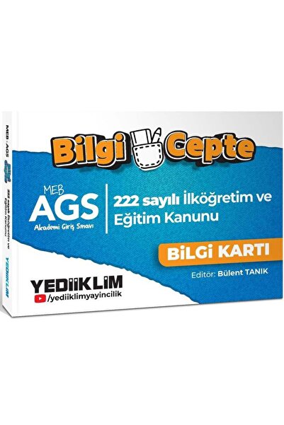 Yediiklim Yayınları 222 Sayılı İlköğretim ve Eğitim Kanunu Bilgi Kartı Soru-C...