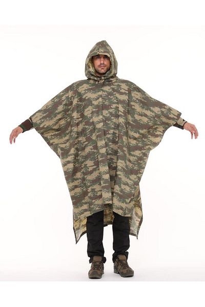SINGLE SWORD Military Poncho Raincoat Camouflage Pattern