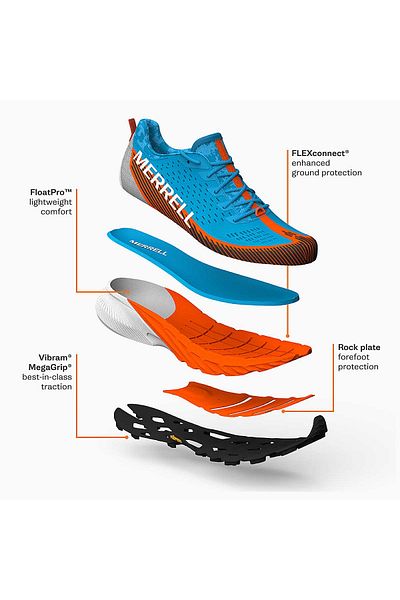 Merrell ذروة الرشاقة 5 ي 068374   حذاء جري نسائي - أبيض