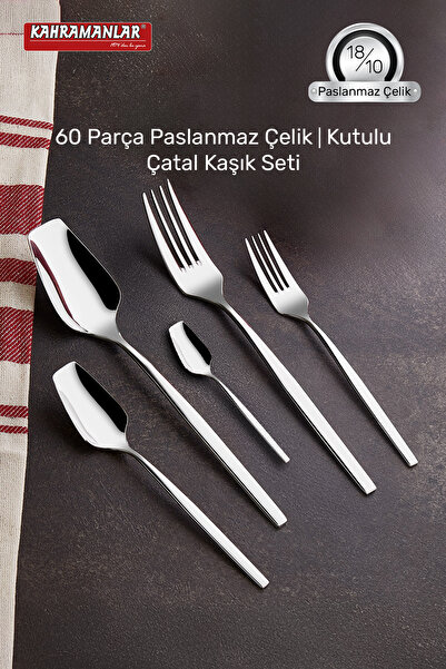 Kahramanlar Lina 60 Piece Fork Spoon Set (Boxed)