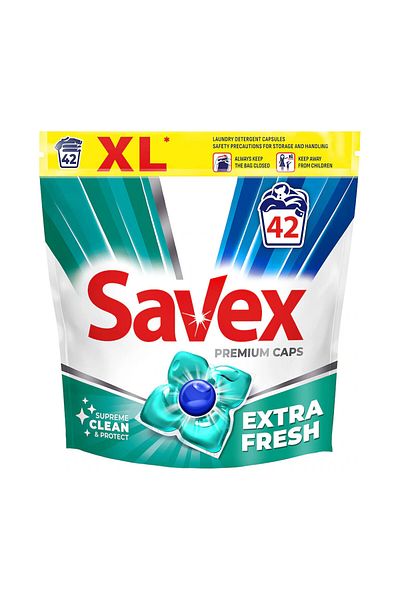 SAVEX SAVEX ΚΑΨΟΥΛΕΣ ΑΠΟΡΡΥΠΑΝΤΙΚΟΥ PREMIUM 42 Κάψουλες ΕΞΤΡΑ ΦΡΕΣΚΟ