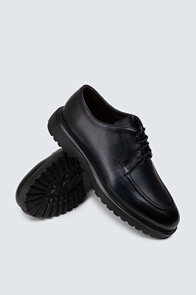 Deery Повсякденні чоловічі туфлі з натуральної шкіри темно-синього кольору