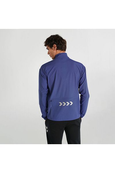 hummel Ανδρικό μωβ μπουφάν με γιακά Harry