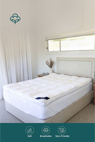 Art Comfort Hotel Mattress Topper Single Super Soft Microfiber Filled Cotton | Excellent for Better Sleep | 14cm Thickness