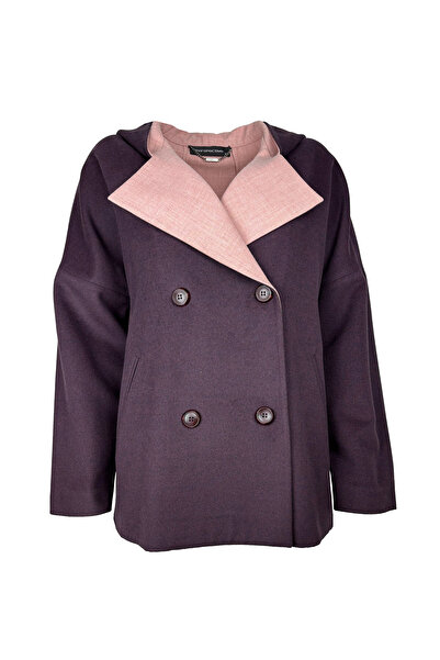 ADK Mağazacılık Geniş Kapüşonlu Mor Mont