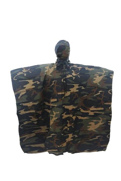 SINGLE SWORD Camouflage Patterned Poncho Raincoat