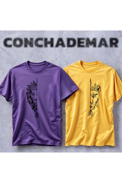 Vordevia Μπλουζάκι Lion King Lion Queen με στάμπα υψηλής ποιότητας