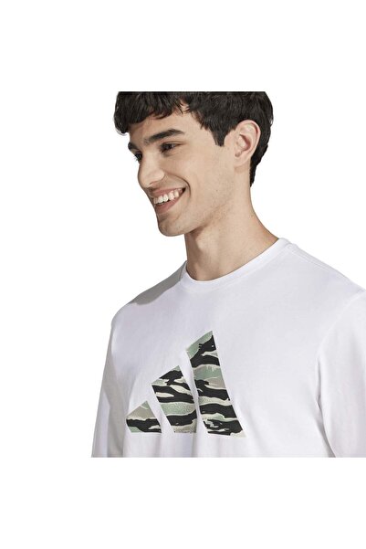 adidas Ανδρικό μπλουζάκι M C Camo Logo T Jı6770 Μαύρο/μαύρο/άσπρο