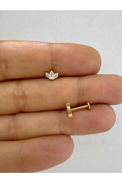 Arescollection 1 adet G23 TİTANİUM ( titanyum) tragus helix kıkırdak lobe conch uyumlu piercing