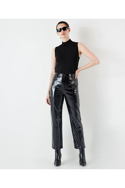 İpekyol Patent Leather Straight Fit Trousers