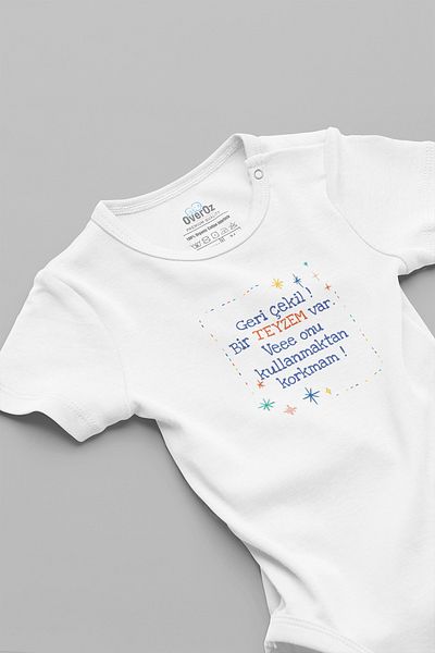 Overoz Organic 100% Cotton Baby Bodysuit 5906-B Bodysuit Retractable I Have a Aunt