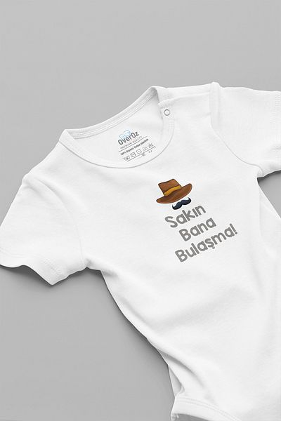 Overoz 100% Organic Cotton Baby Bodysuit - Bodysuit with Snap Fasteners (5903)