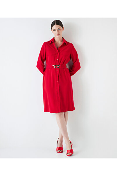 İpekyol Shirt dress with metal accessories