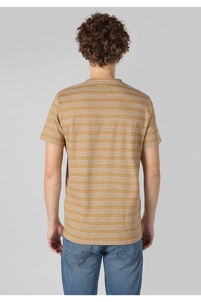 Colin's Tricou cu mânecă scurtă pentru bărbați, cu gât rotund, cu dungi Cl 1062865
