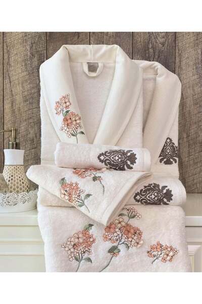 Okya Home طقم رداء حمام أوكيا هارموفا 70% بامبو و30% قطن 6 قطع J127