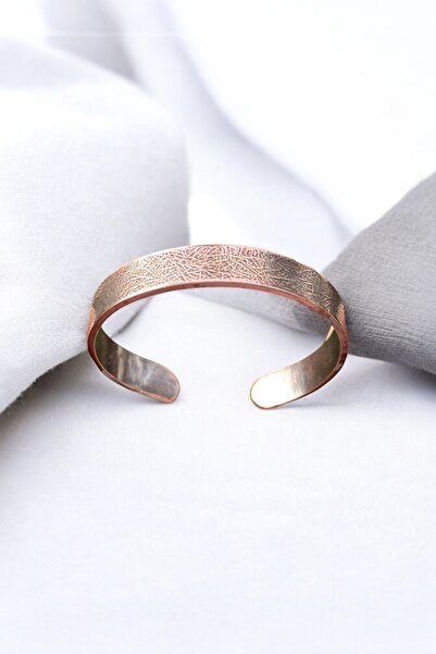 KEHRİBAREVİ EREĞLİ Bakır Bileklik Cam Kırığı Model Koyu Renk