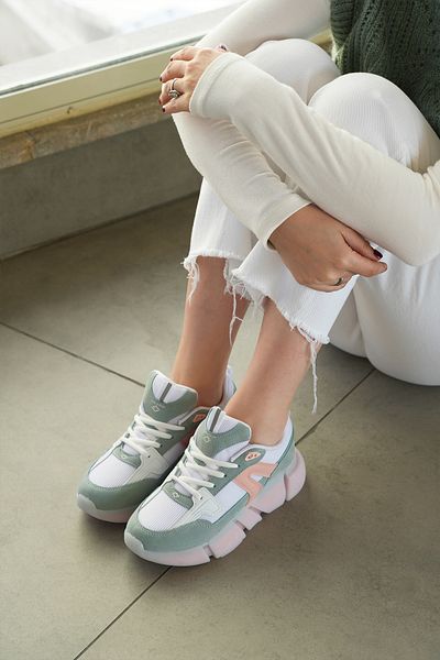 SOLAZER Pantofi de damă Green Powder - Pantofi sport casual 027