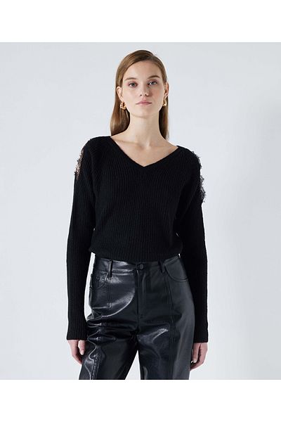 İpekyol Lace mix cutout sweater