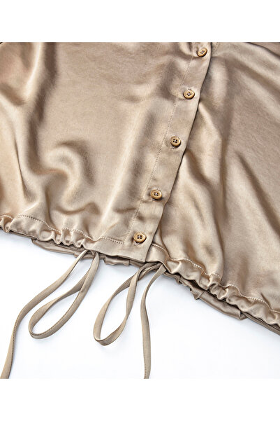 İpekyol Satin Crop Shirt - Relaxed Fit