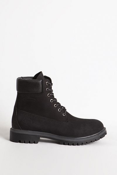 Hammer Jack Ανδρικές μπότες Waterproff Lace-Up Casual Real Nubuck Leather Hj 1101m Μαύρο