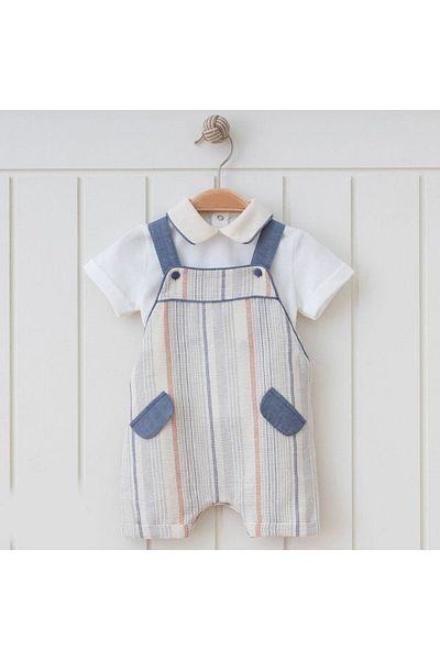 Mymio 5610My Baby Boy Colorful Striped Salopet Suit