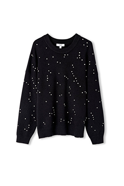 Twist Bright Jewelled Sweater with Accessory Detail