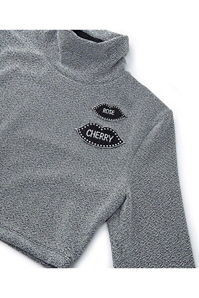 Twist Silvery Crop Blouse