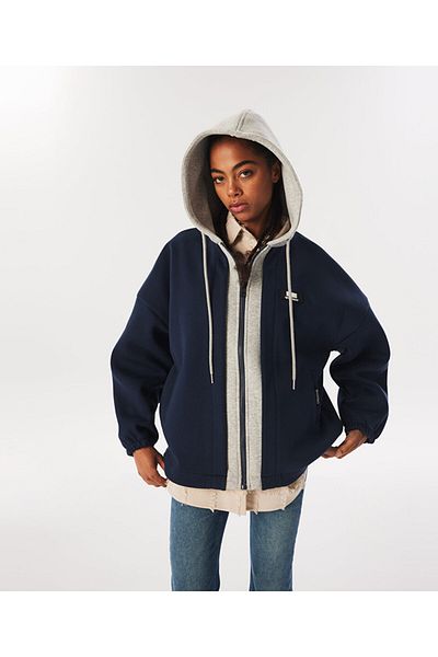 Twist Color Blocked Oversize Sweatshirt
