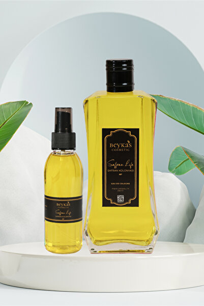 Beykas Cosmetic Meşhur Safran Kolonyası 250 ml. İtalyan Cam Şişe Sprey Kolony...