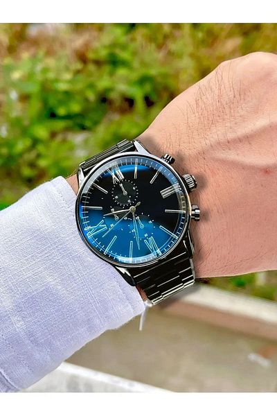 Leerybee Classic Black Premium Men's Wristwatch in Special Box Gift for Men's Arkadasa Dad