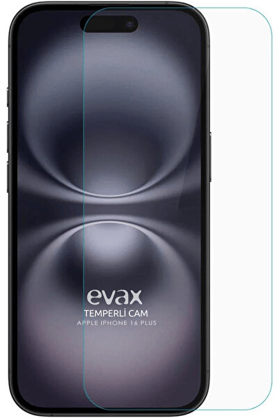 Evax iPhone 16 Plus Uyumlu 9H HD+ Cam Ekran Koruyucu Uyumlu