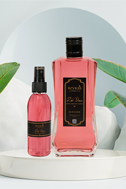 Beykas Cosmetic Kiraz Çiçeği Kolonyası 250 ml. İtalyan Cam Şişe Sprey Kolonya...