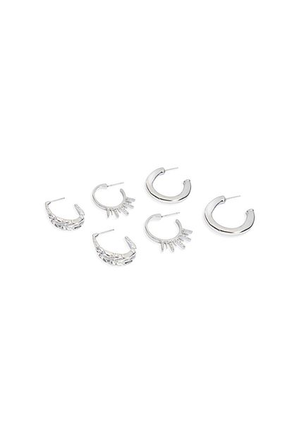 Twist Metal Hoop and Earring Set