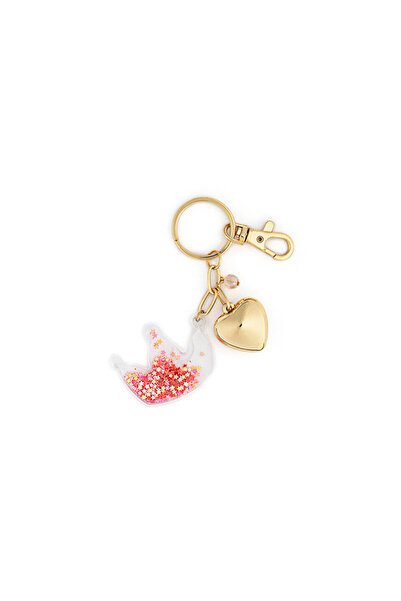 Twist Heart Patterned Keychain