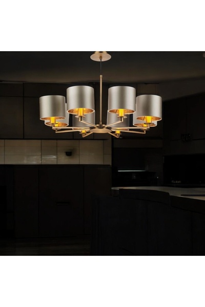 Cristalin Aydınlatma Bronze 8 li Avize